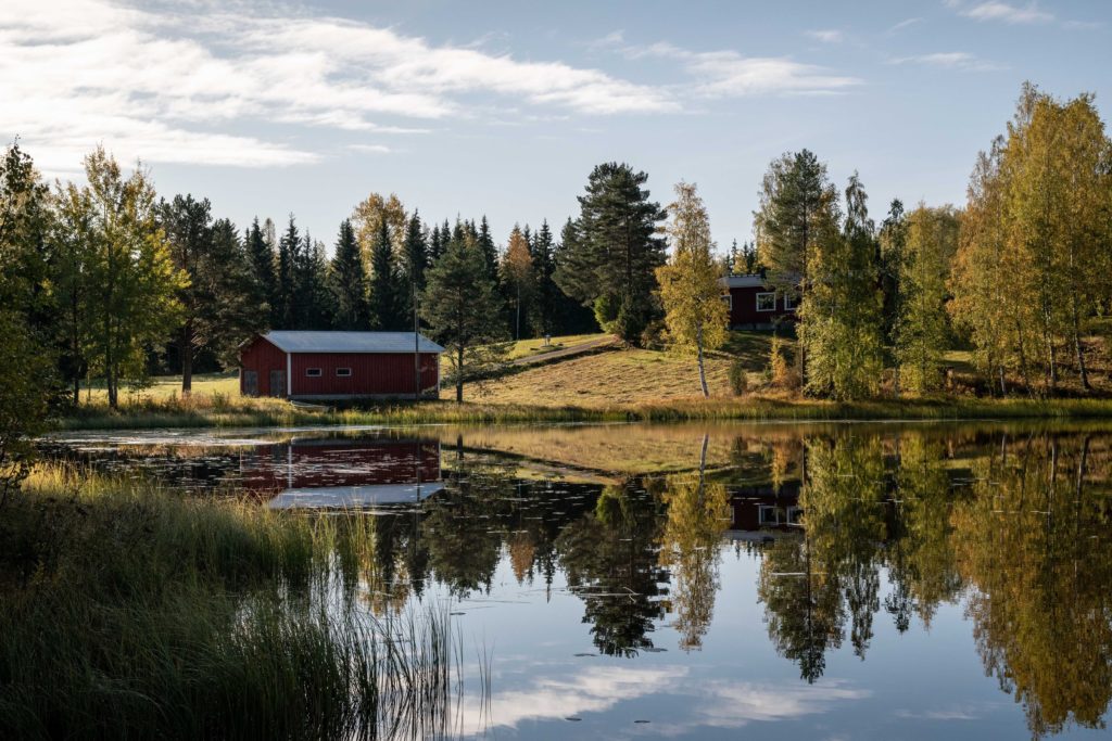 Bromstät damm där bromsbett kan inträffa