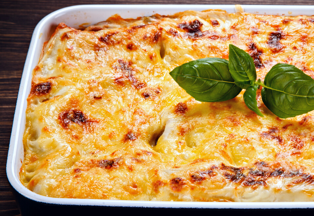 Vegetarisk lasagne med halloumi