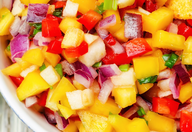 Mangosalsa med fryst mango